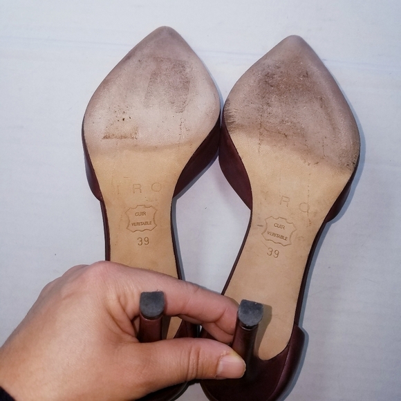 IRO | Burgundy Leather‎ Heel size 39 - Picture 5 of 8